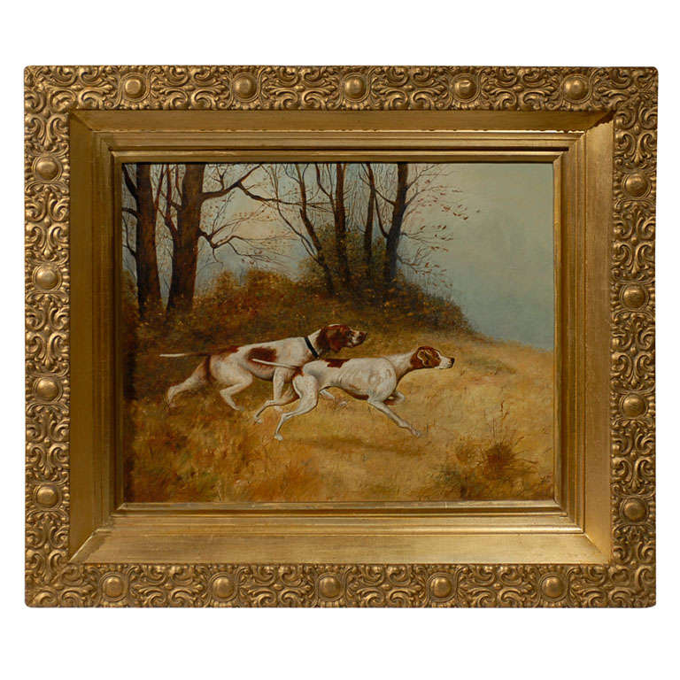 Painting of Pointers in Field
