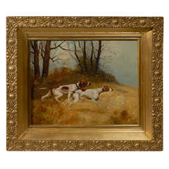 Painting of Pointers in Field