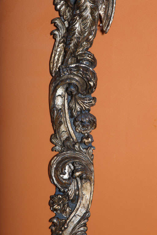 Paint Pair of 18th Century Italian Silvergilt and Carved Wall Appliques For Sale
