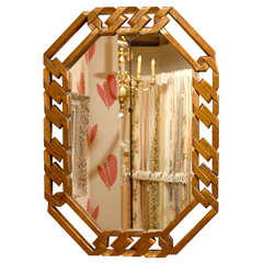 1970s Vintage Mirror in Chain Link Design