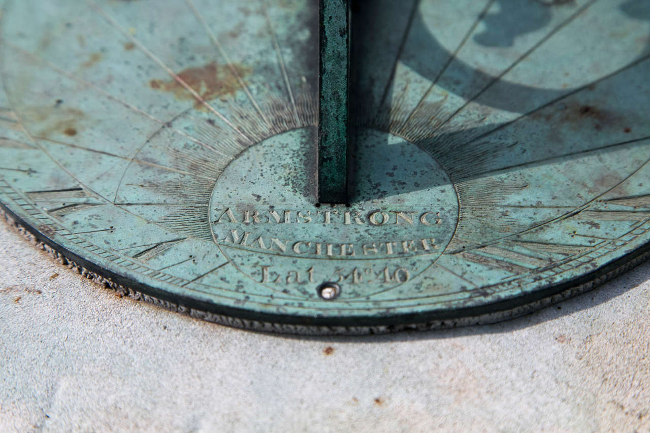 Baronial Stone Sundial In Good Condition In Katonah, NY