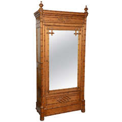 19th Century French Bamboo Armoire