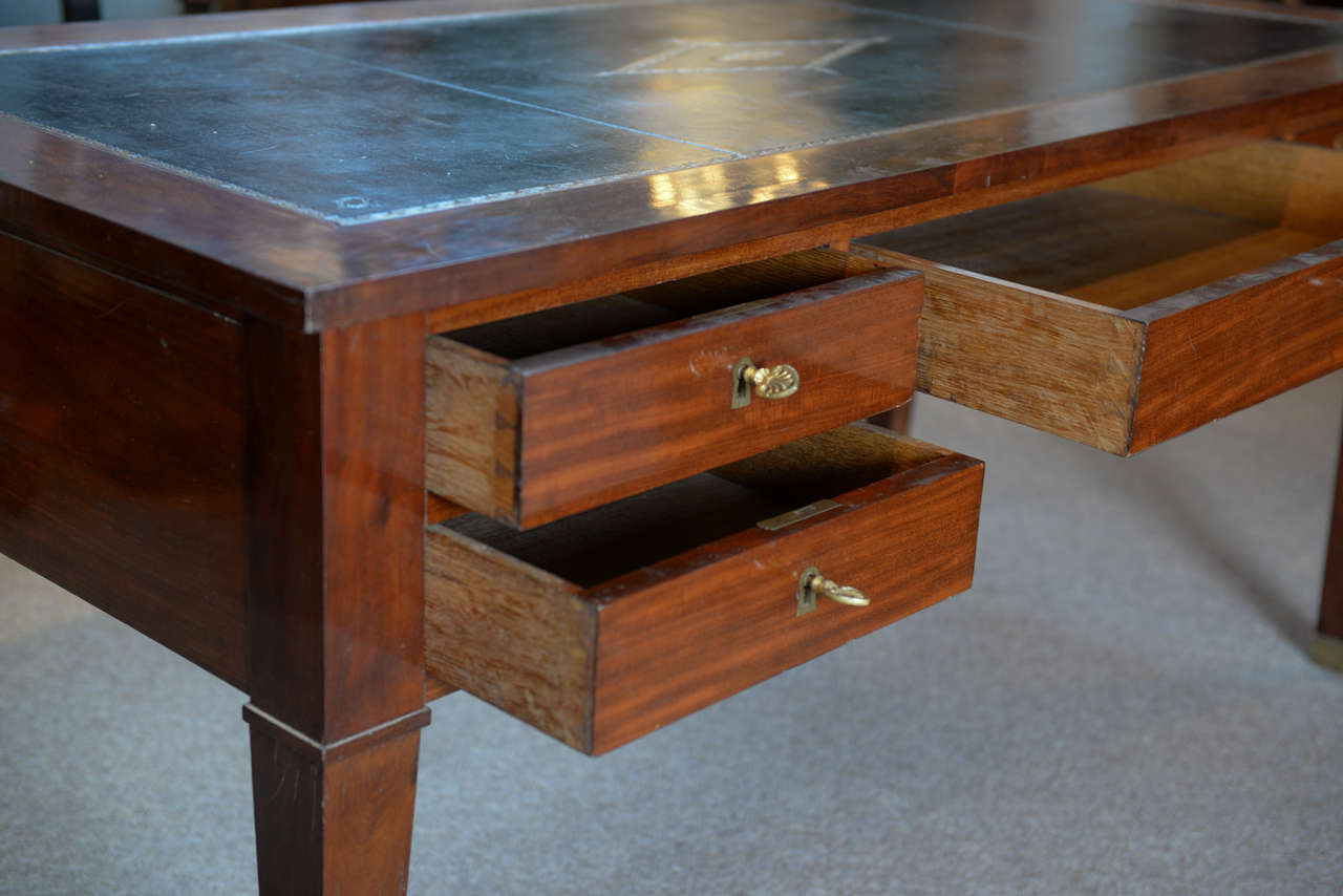 Period Restoration Desk In Mahogany with Slides at Both Ends 1