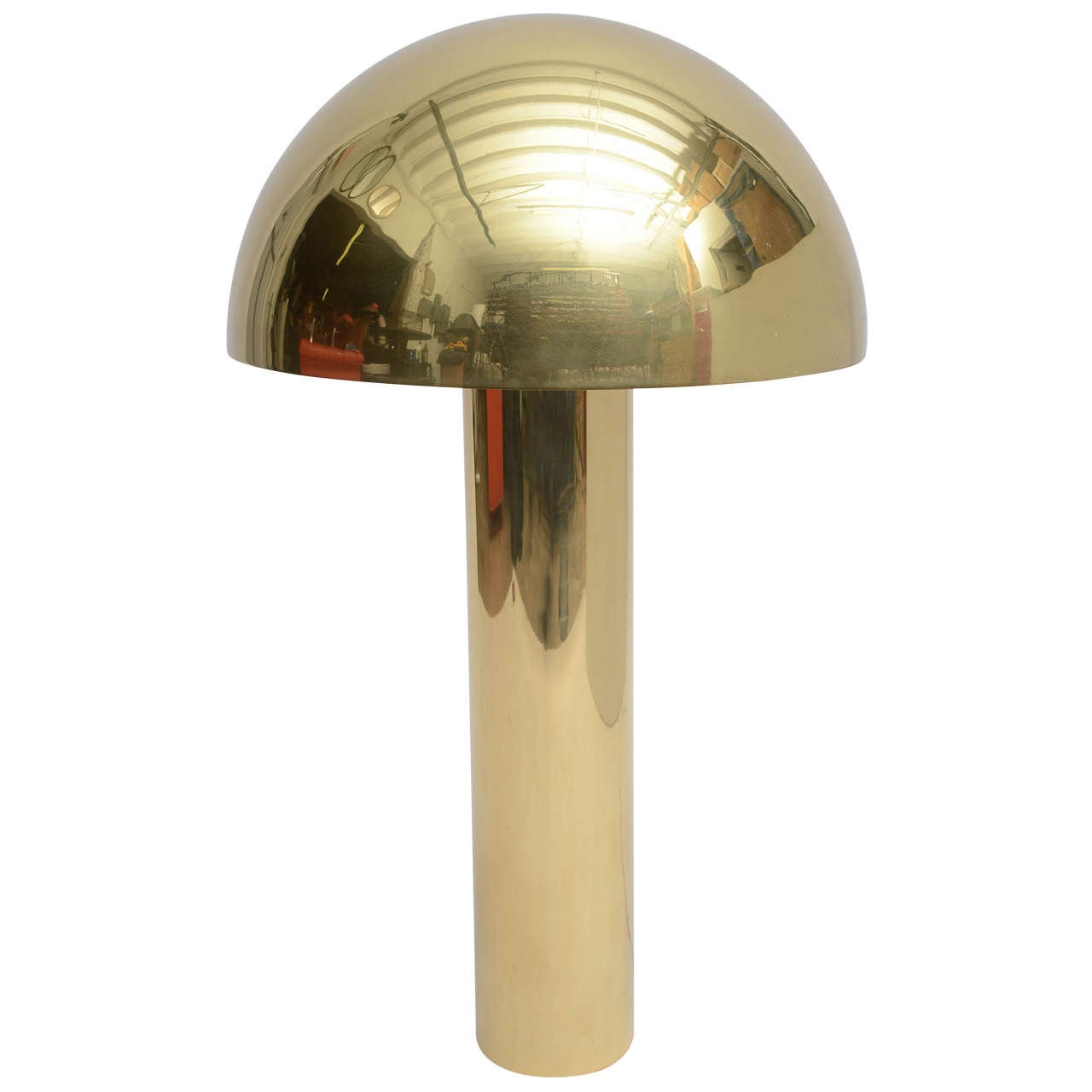 Karl Springer Brass Mushroom Lamp