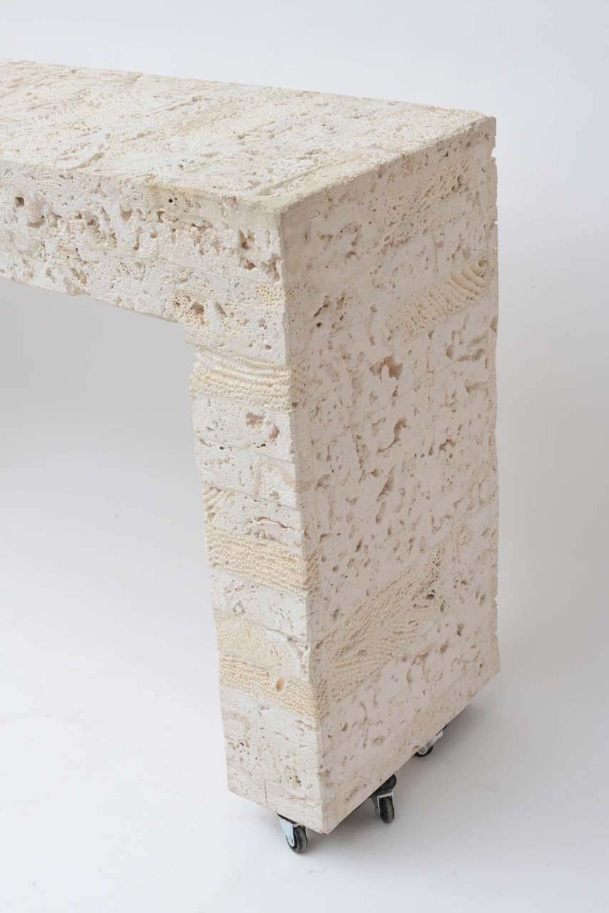 Coquina Stone Console 2