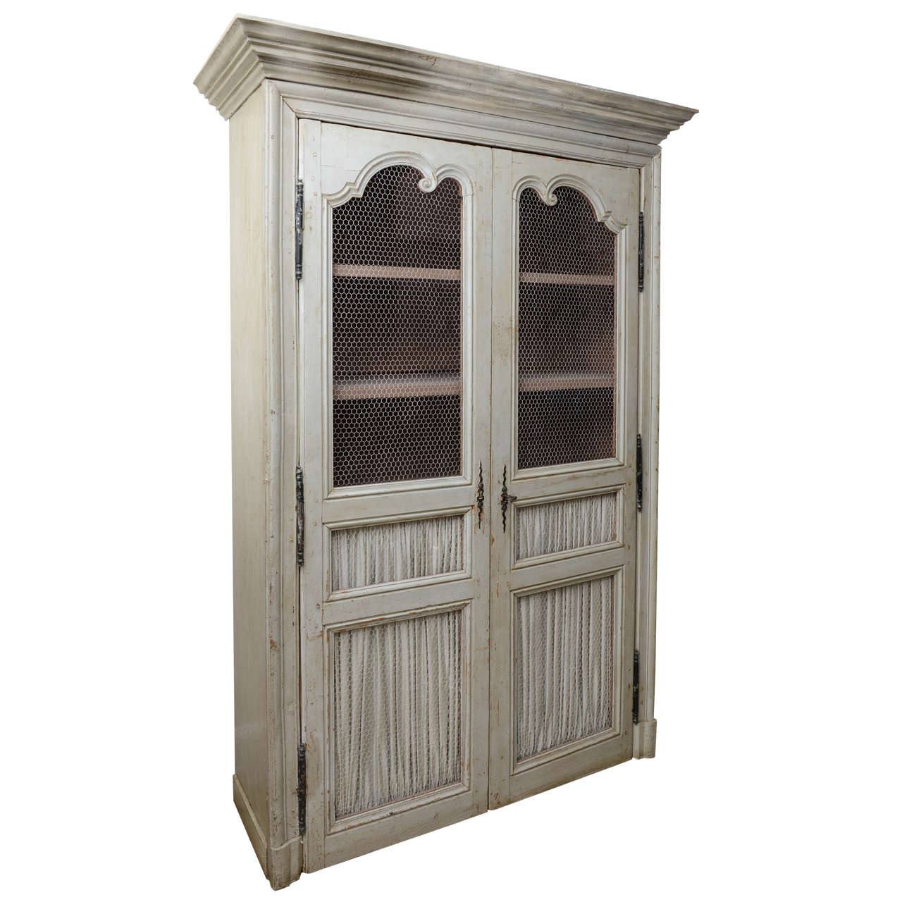 French Armoire with an Antiqued Finish, 19th Century For Sale