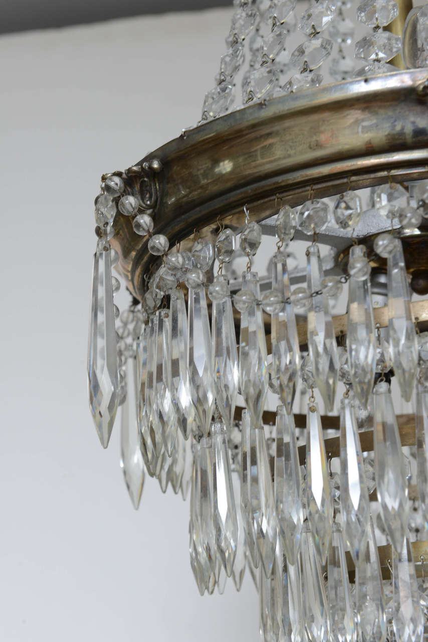 20th Century Directoire Style Crystal Chandelier, 20h Century