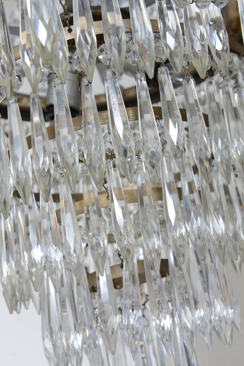 Directoire Style Crystal Chandelier, 20h Century 2