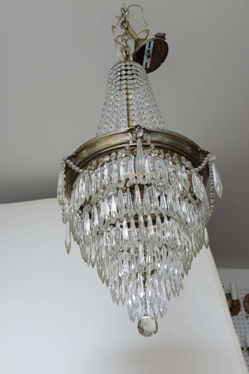 Directoire Style Crystal Chandelier, 20h Century 3