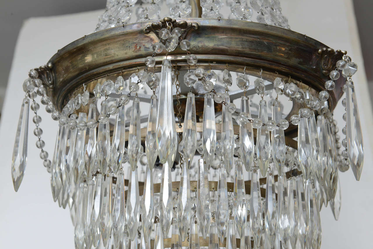 Directoire Style Crystal Chandelier, 20h Century 4