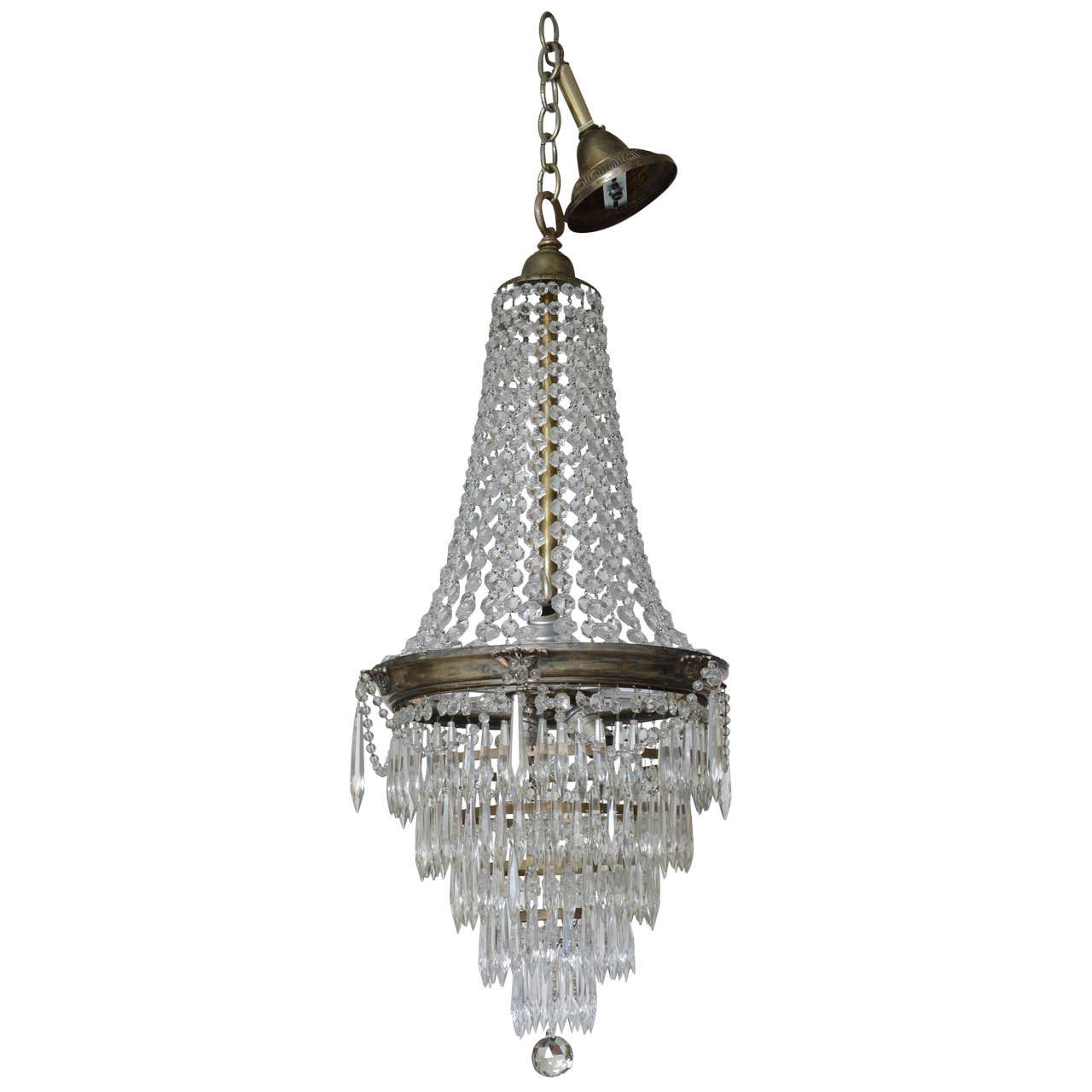 Directoire Style Crystal Chandelier, 20h Century