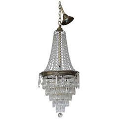 Antique Directoire Style Crystal Chandelier, 20h Century