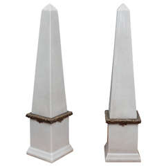 Tall Ceramic Obelisk Statues 4