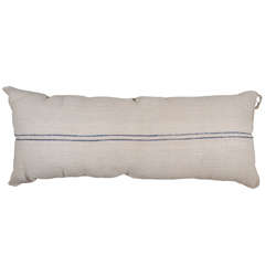 Antique Grain Sack Pillow, Plain Stripe
