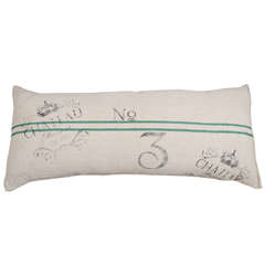 "Chateau No. 3" Vintage Grain Sack Pillow