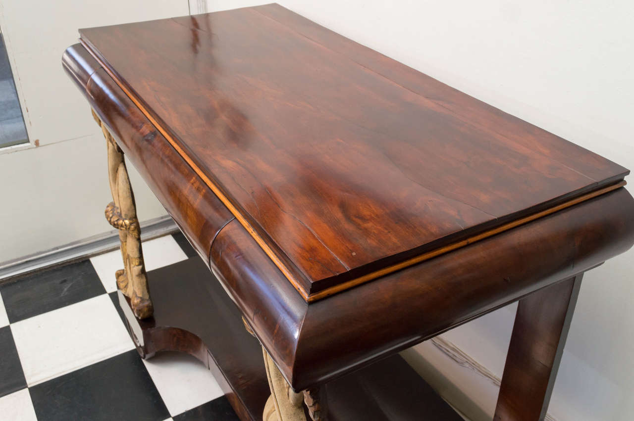 Consola de caoba del Báltico del siglo XIX Dorado en venta
