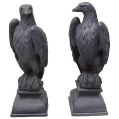 Pair of Early 20th c. English Lead Eagles