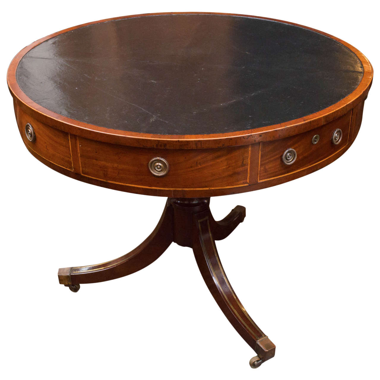 English Regency Drum Table