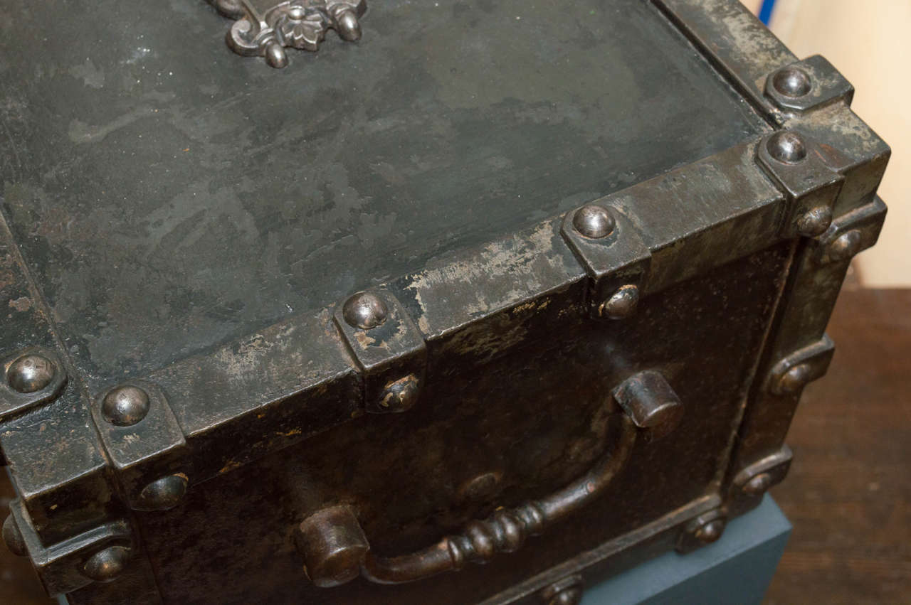 Steel Mid-19th Century French Iron and Rivets Safe