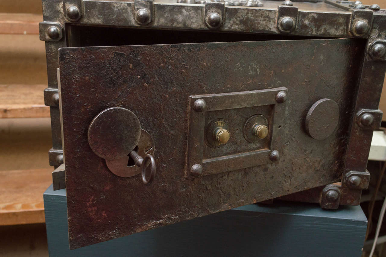 Mid-19th Century French Iron and Rivets Safe 3