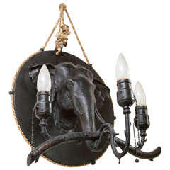 20th Century Japanese Figural Wall Sconce 3