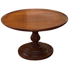 Antique 19th c. English  Mahogany Pedestal Serving Tray