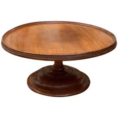 19th Century English Mahogany Pedestal Serving Tray