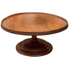 Antique 19th Century English Mahogany Pedestal Serving Tray