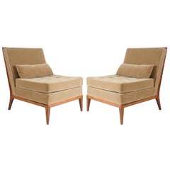 Mid century modern pair of Mccobb slipper chairs