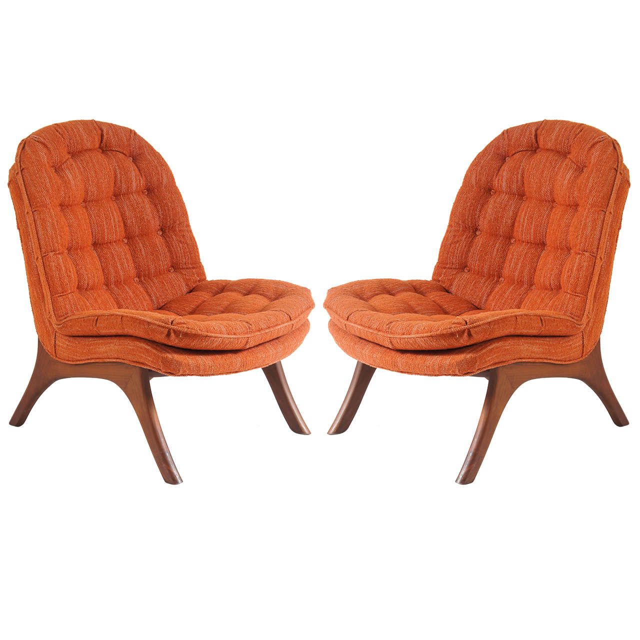pair of slipper chairs For Sale