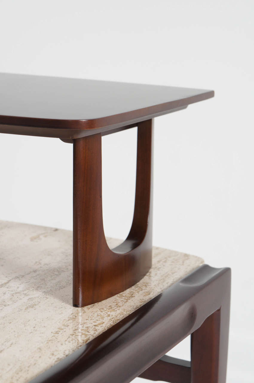 Mid century modern living room set. Coffee and two end tables at 1stDibs