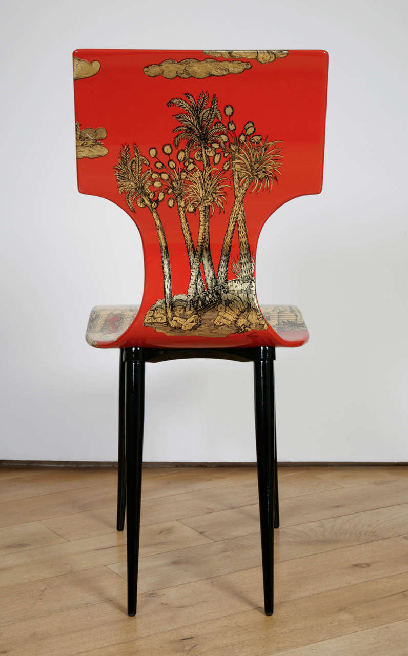 Contemporary 'Coromandel' Chair by Fornasetti