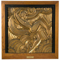 Reduced Version of the Art Deco 'Folies Bergeres' Pediment by Pico c.1930