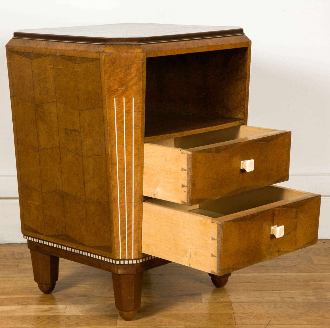 Rare Pair of Nightstands by Paul Follot, circa 1926-1927 1