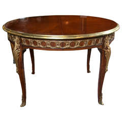 Louis XV Style Bronze-Mounted Dining Table in the Manner of Francois Linke