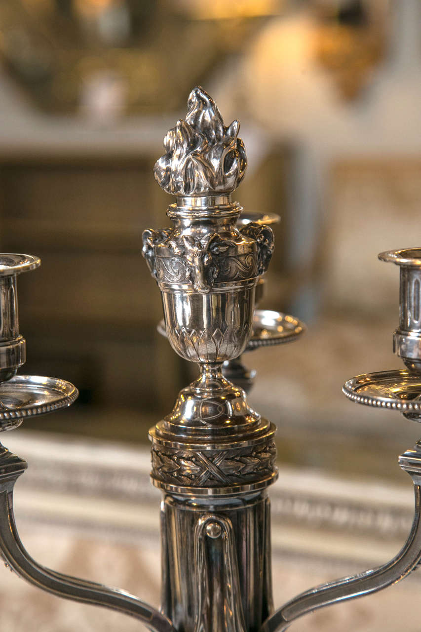 Pair of Andre Aucoc French Continental Candelabras In Good Condition In Stamford, CT