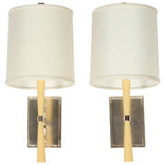 Pair of Barbara Barry Refined Rib Sconces