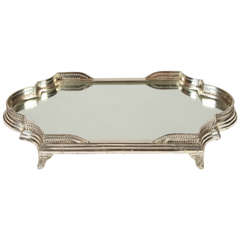 Victorian Style Silvered-Plated Table Plateau