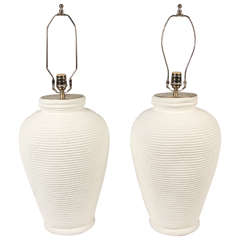 Pair of Plaster Table Lamps by Soane