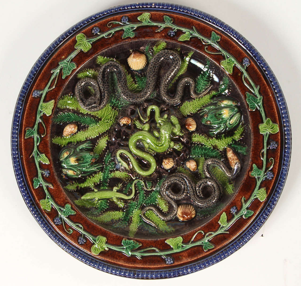 French Palissy Ware Plate