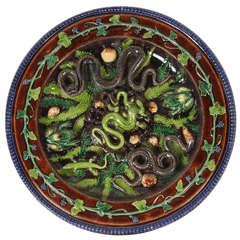 French Palissy Ware Plate
