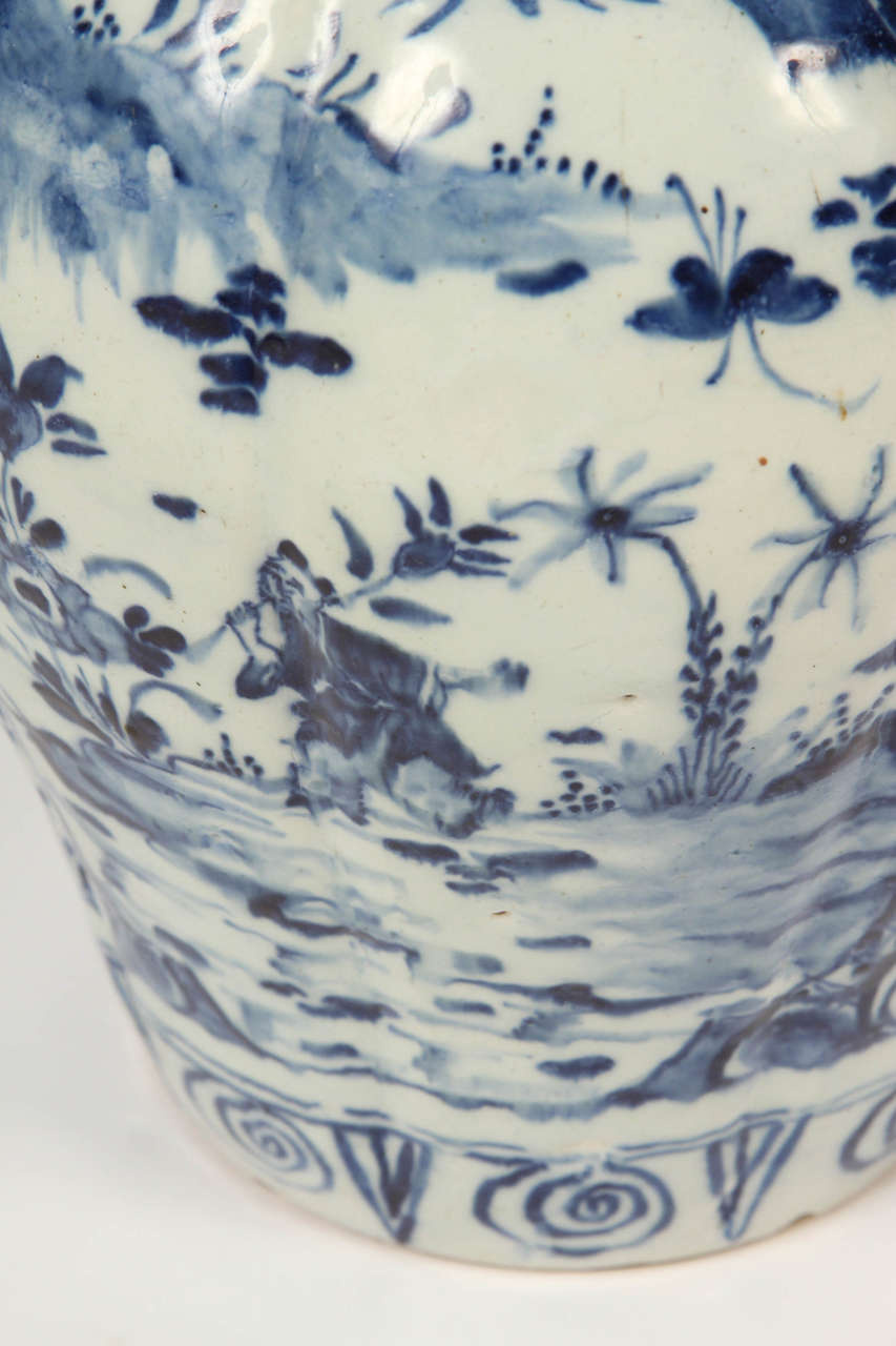 18th Century Blue and White Delft Vase In Good Condition For Sale In Los Angeles, CA