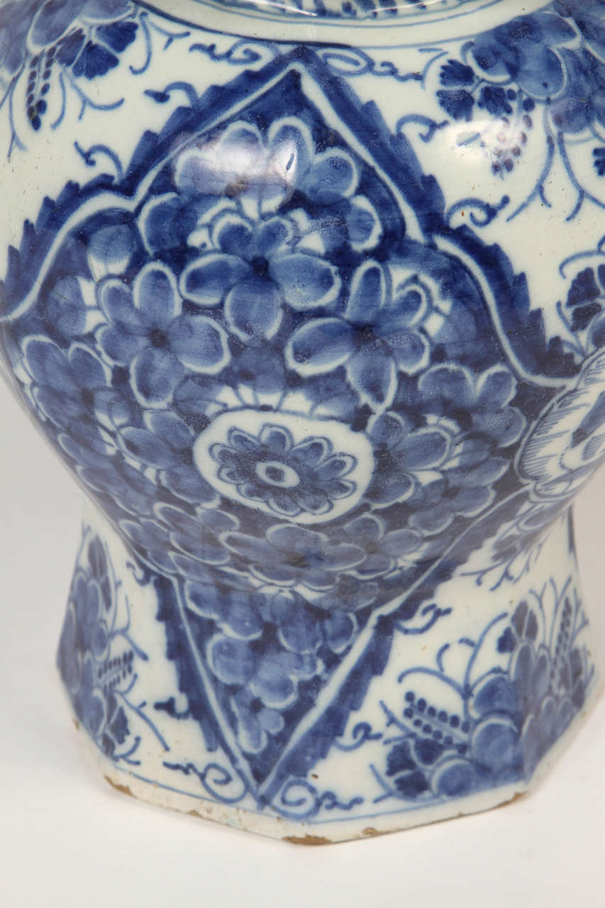 French 18th Century Delft Vase For Sale