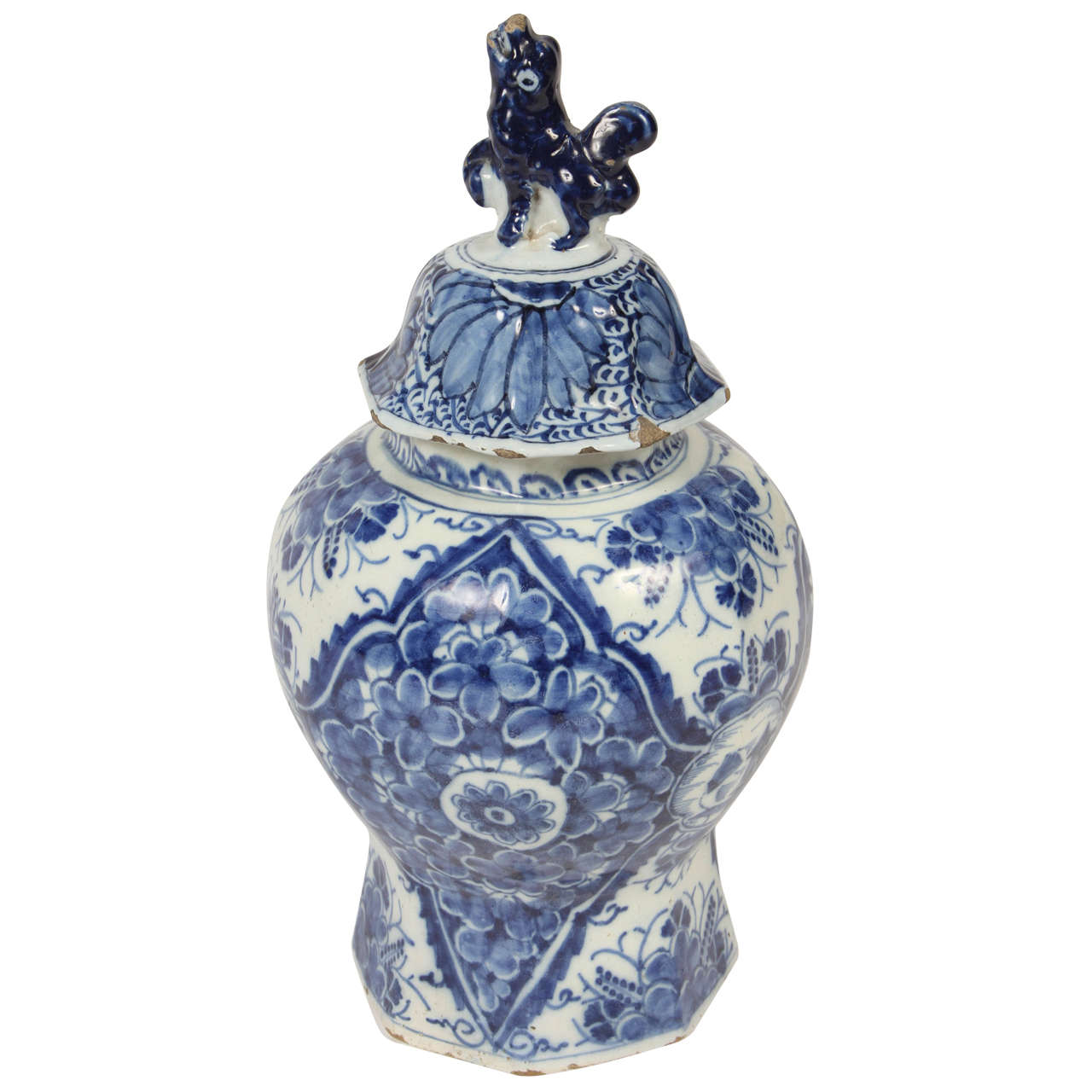 18th Century Delft Vase For Sale