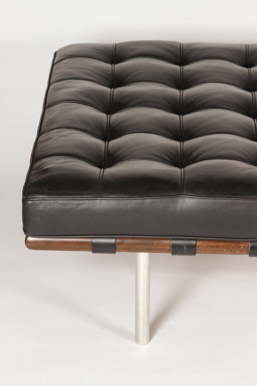 American Black Leather Daybed after Mies van der Rohe