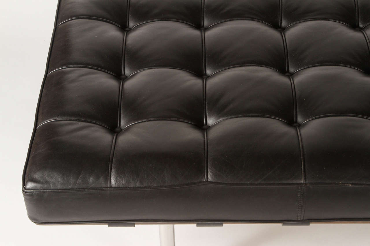 20th Century Black Leather Daybed after Mies van der Rohe
