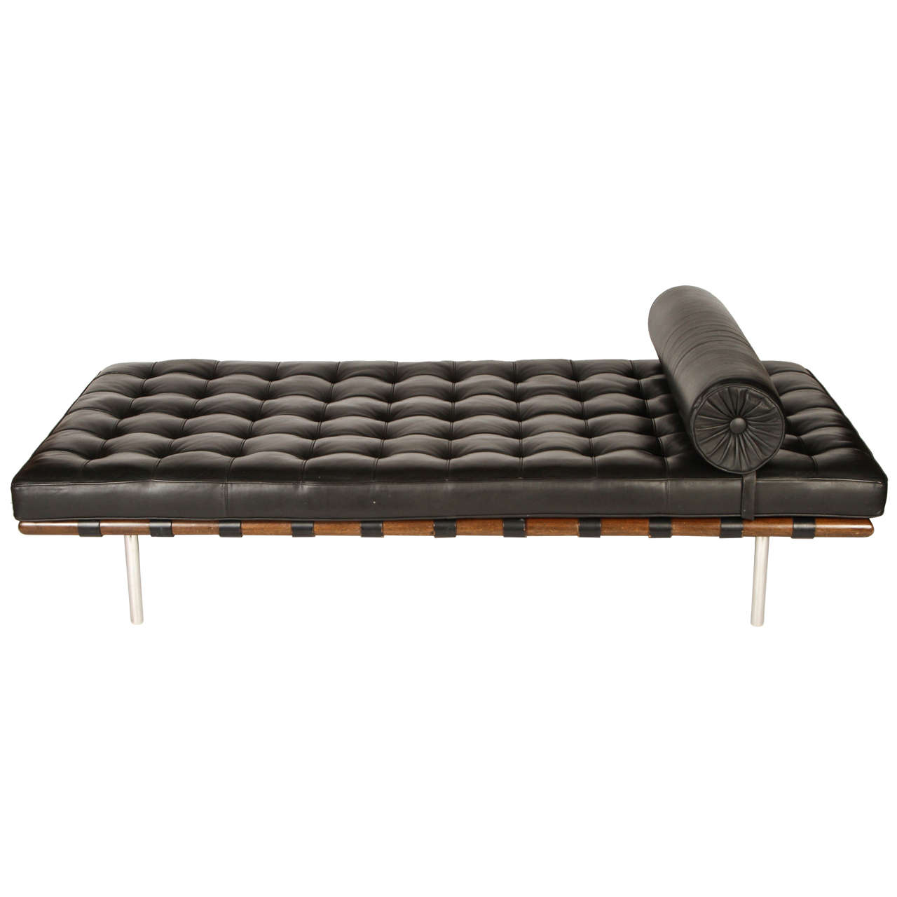 Black Leather Daybed after Mies van der Rohe