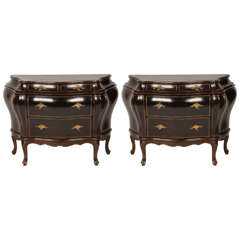 Pair of Venetian Rococo Style Commodes