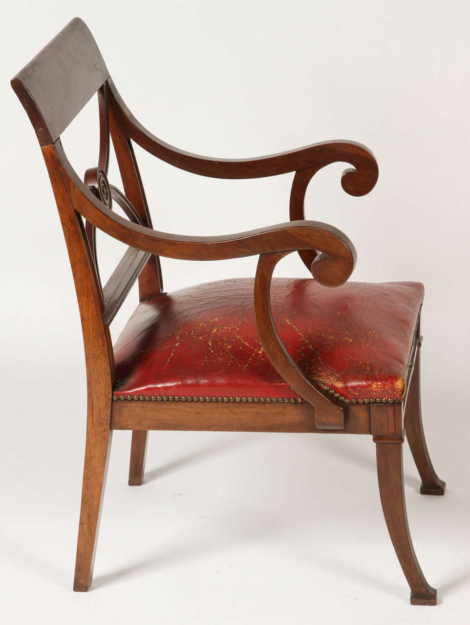 Pair of Regency Mahogany Armchairs For Sale 2