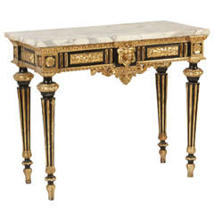 Louis XVI Giltwood and Marble Console Table 10
